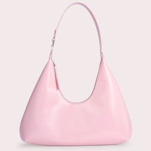 BY FAR Amber Semi Patent Leather Handbag - Peony (BRAND NEW)